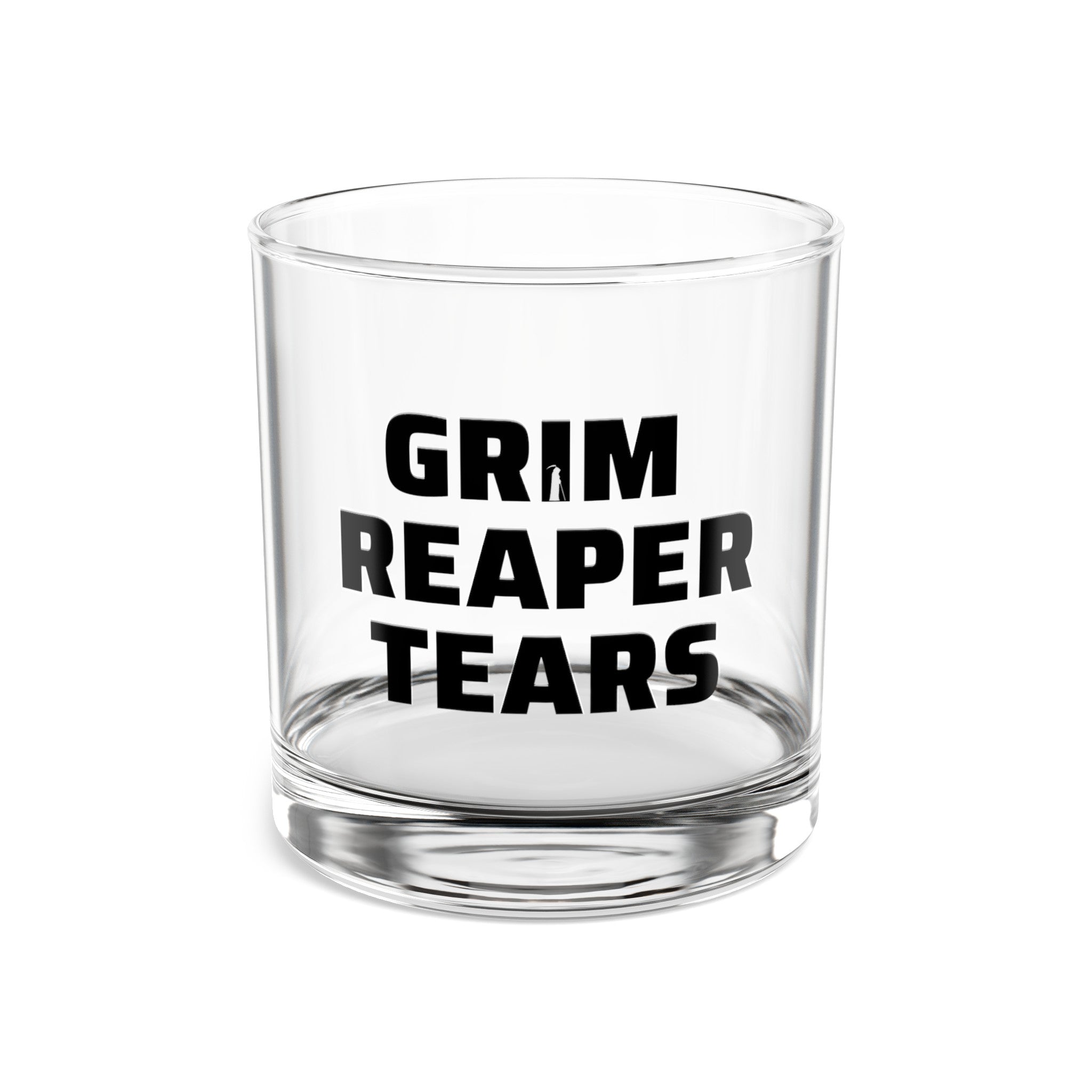 Grim Reaper Tears Rocks Glass
