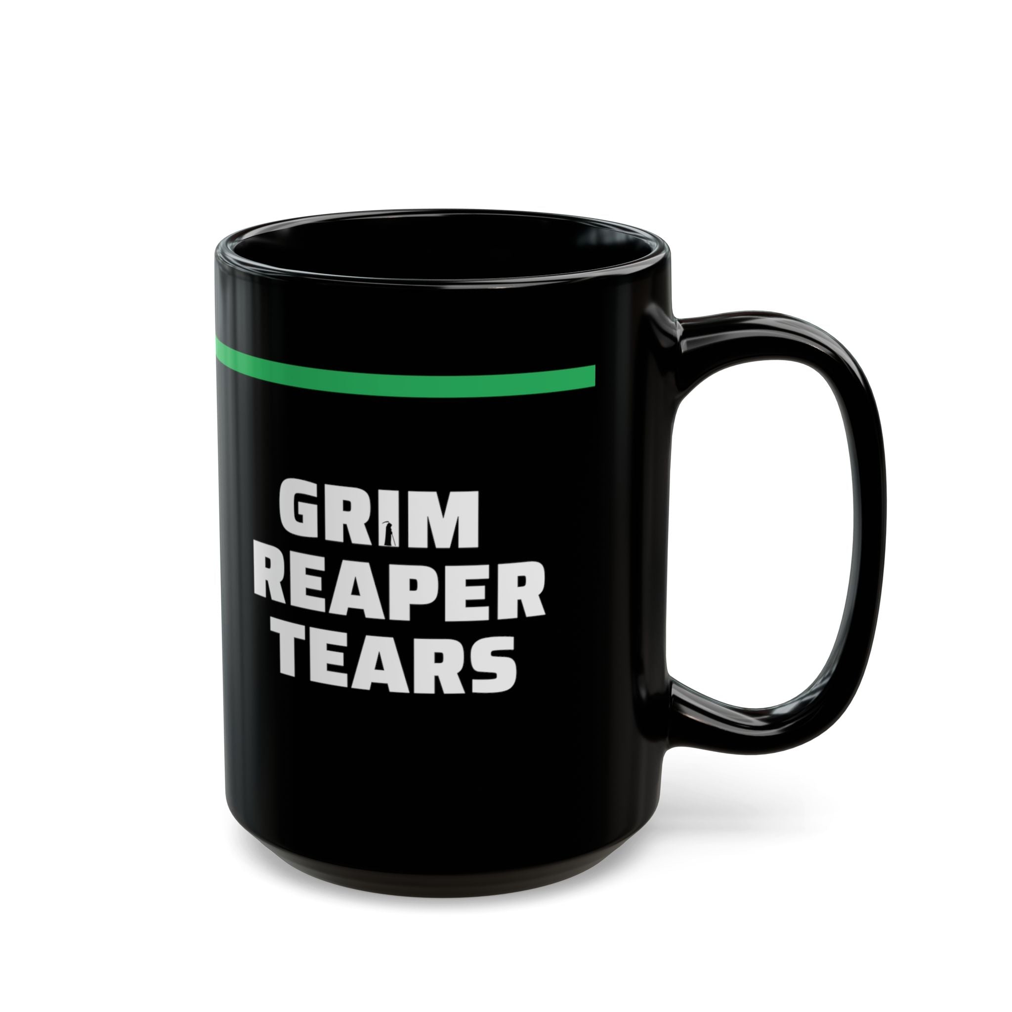 Grim Reaper Tears Black Coffee Mug (15oz)